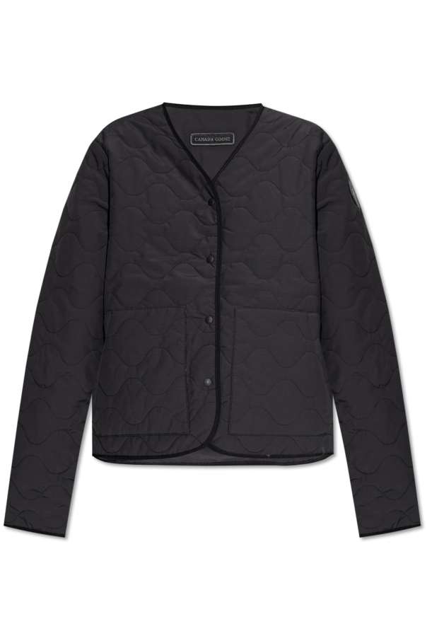 Czarny kurtka z logo annex canada goose vitkac polska